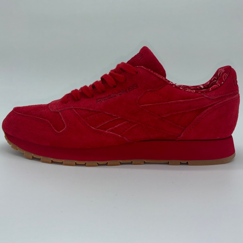 NWOT 26,5 cm Genuine suede red bright sneakers reebok EUR 41, M 8,5, W 9,5 - Picture 6 of 16